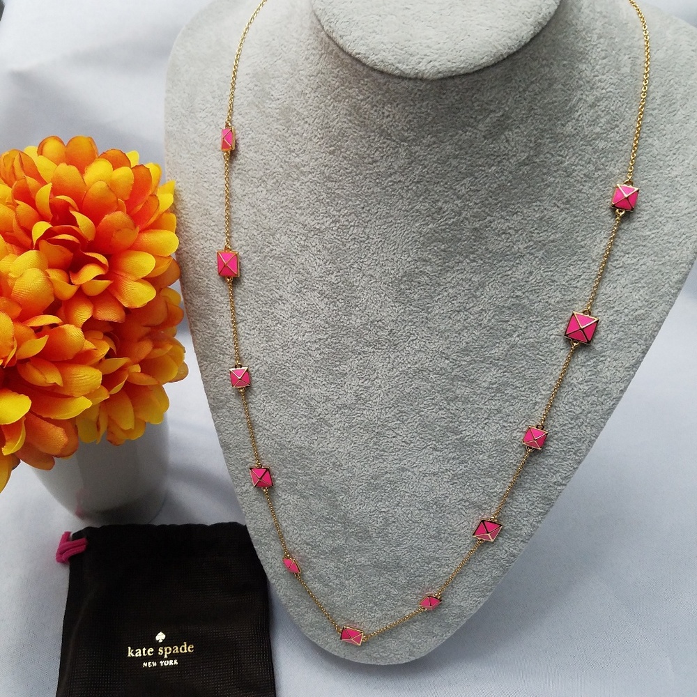 Kate Spade Pink Enamel Necklace